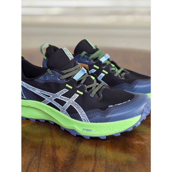 Asics GEL-Trabuco 12 Trail Running Men\'s Shoes Black Green 10.5 Grip 1011B799 main image 11